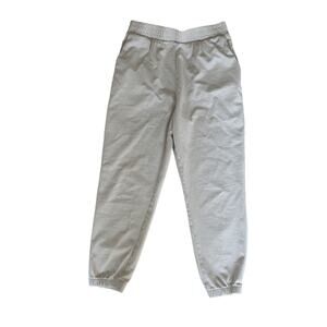 Zara Womens Cream Elastic Waistband High Rise Light Sweatpants Joggers Small